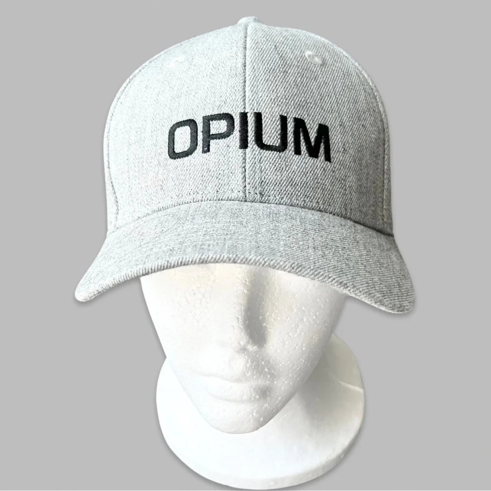 OPIUM Grey Wool Blend Cap Hat